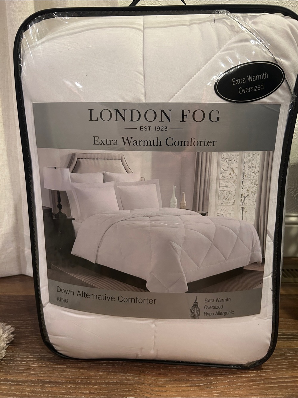 London Fog White Extra Warmth Comforter - Oversized King